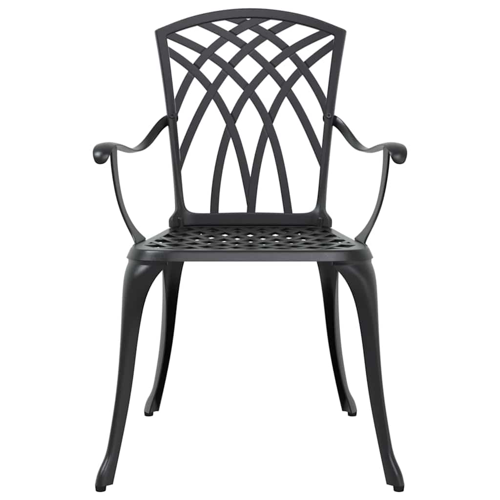 vidaXL Zestaw do jadalni w ogrodzie 5 pcs Czarny Aluminium