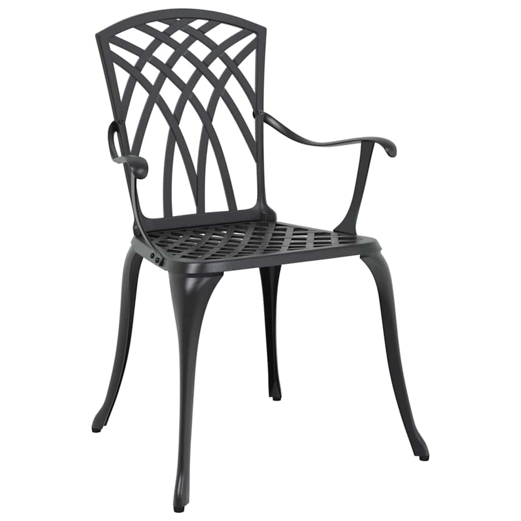 vidaXL Zestaw do jadalni w ogrodzie 7 pcs Czarny Aluminium