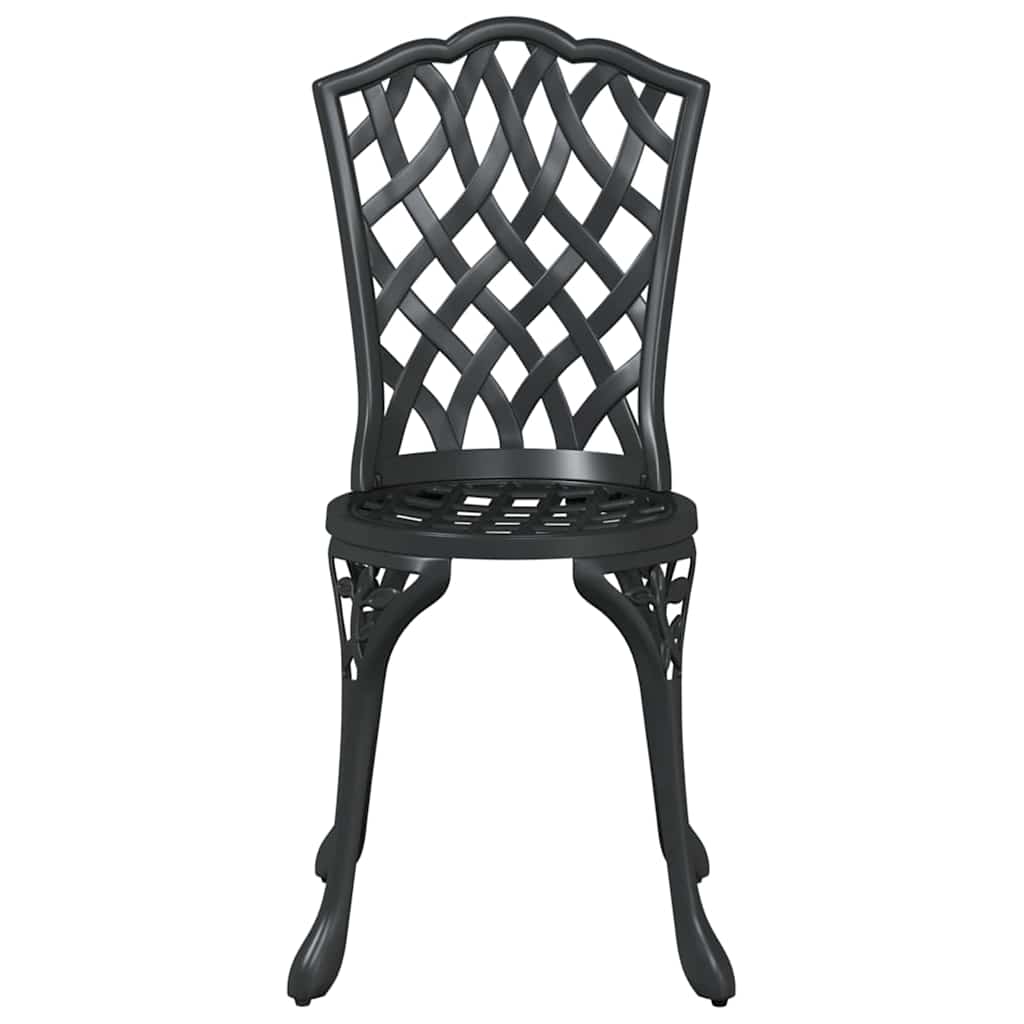 vidaXL Zestaw do jadalni w ogrodzie 7 pcs Czarny Aluminium