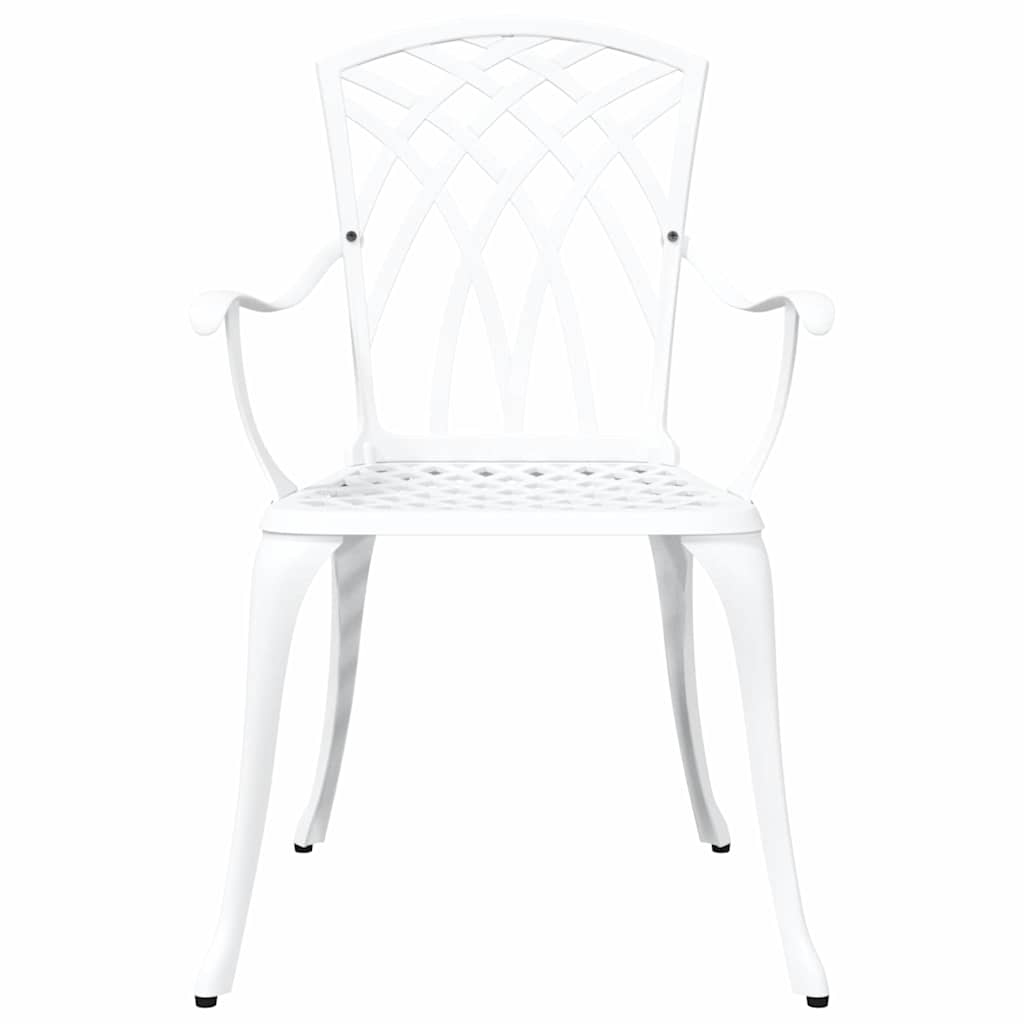 vidaXL Zestaw do jadalni w ogrodzie 5 pcs Biały Aluminium