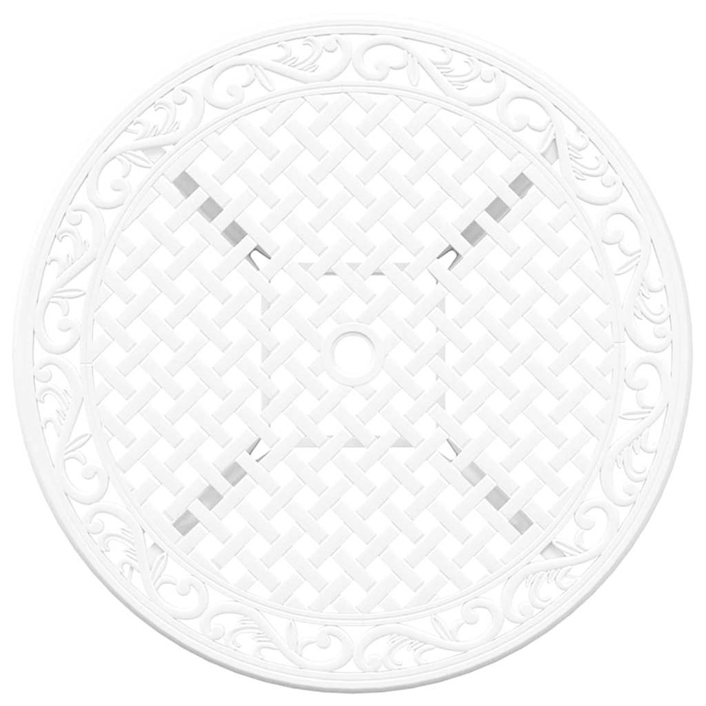 vidaXL Zestaw do jadalni w ogrodzie 7 pcs Biały Aluminium