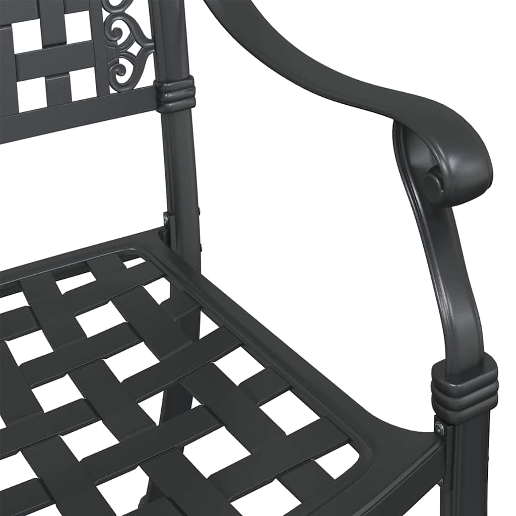 vidaXL Zestaw stołów ogrodowych 3 pcs Czarny Aluminium odlewane