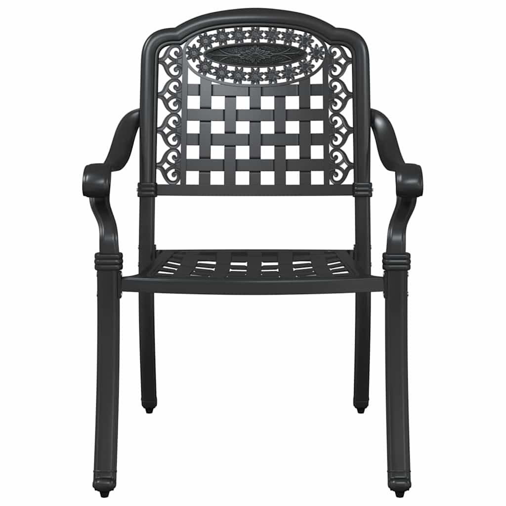 vidaXL Zestaw stołów ogrodowych 3 pcs Czarny Aluminium odlewane
