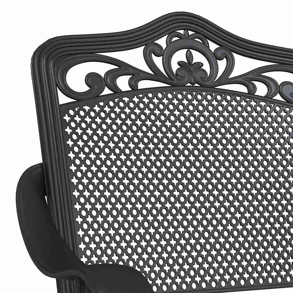 vidaXL Zestaw stołów ogrodowych 3 pcs Czarny Aluminium odlewane