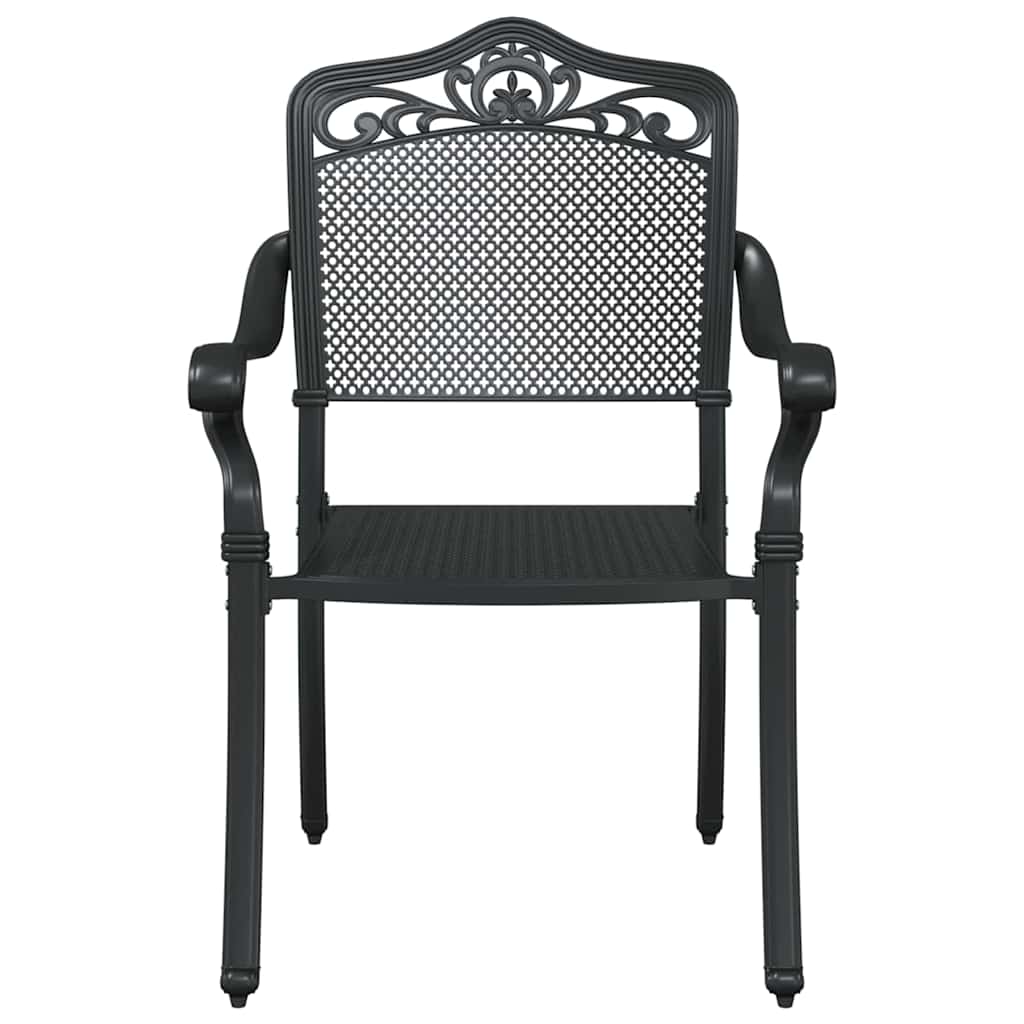 vidaXL Zestaw stołów ogrodowych 3 pcs Czarny Aluminium odlewane