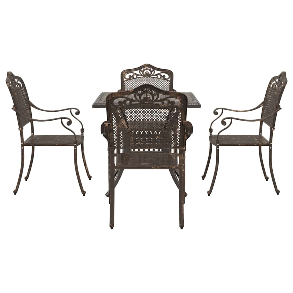 vidaXL Zestaw stołów ogrodowych 5 pcs kolor bronzu Aluminium odlewane
