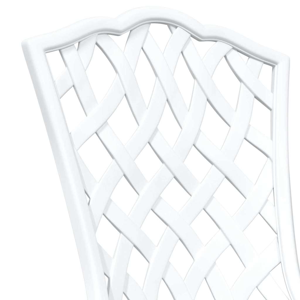 vidaXL Zestaw stołów ogrodowych 3 pcs Biały Aluminium odlewane