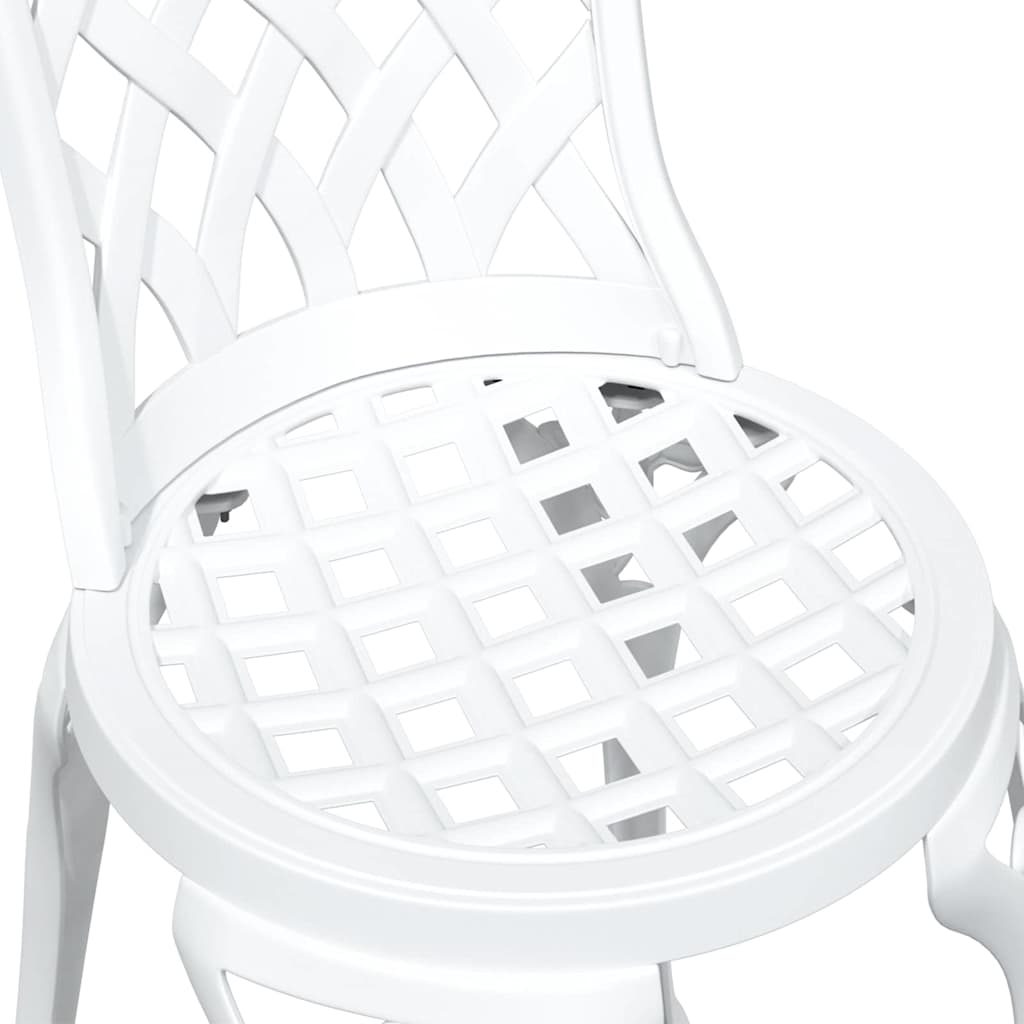 vidaXL Zestaw stołów ogrodowych 3 pcs Biały Aluminium odlewane