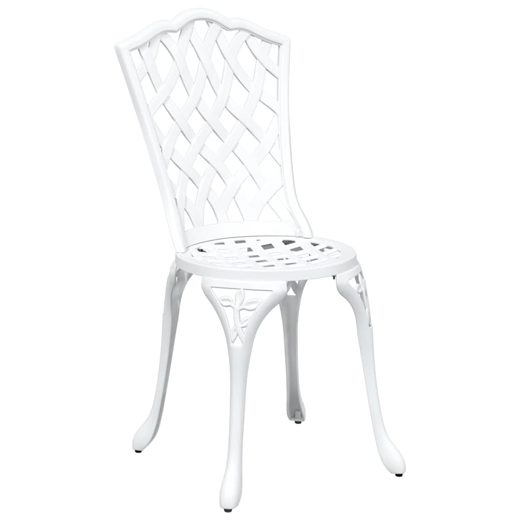 vidaXL Zestaw stołów ogrodowych 3 pcs Biały Aluminium odlewane
