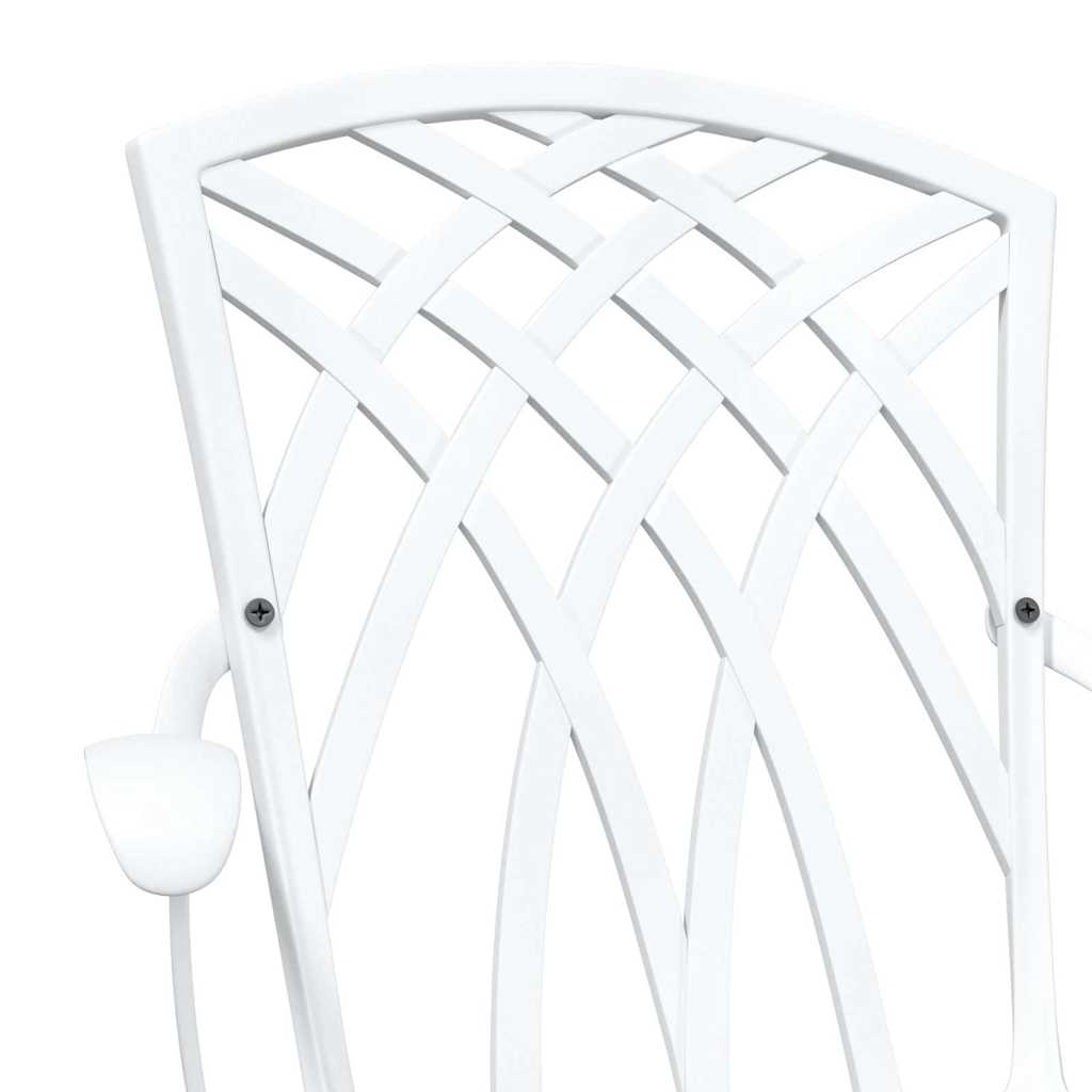 vidaXL Zestaw stołów ogrodowych 3 pcs Biały Aluminium odlewane