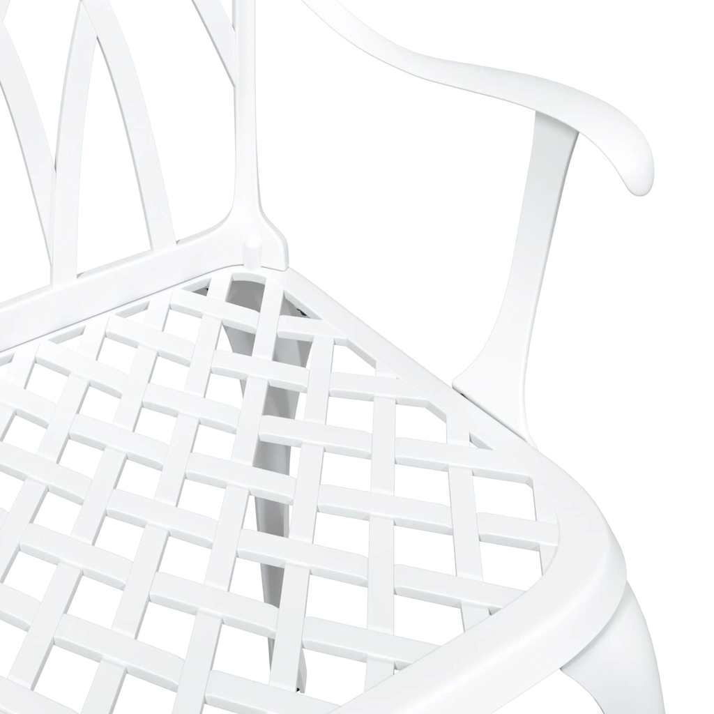 vidaXL Zestaw stołów ogrodowych 3 pcs Biały Aluminium odlewane