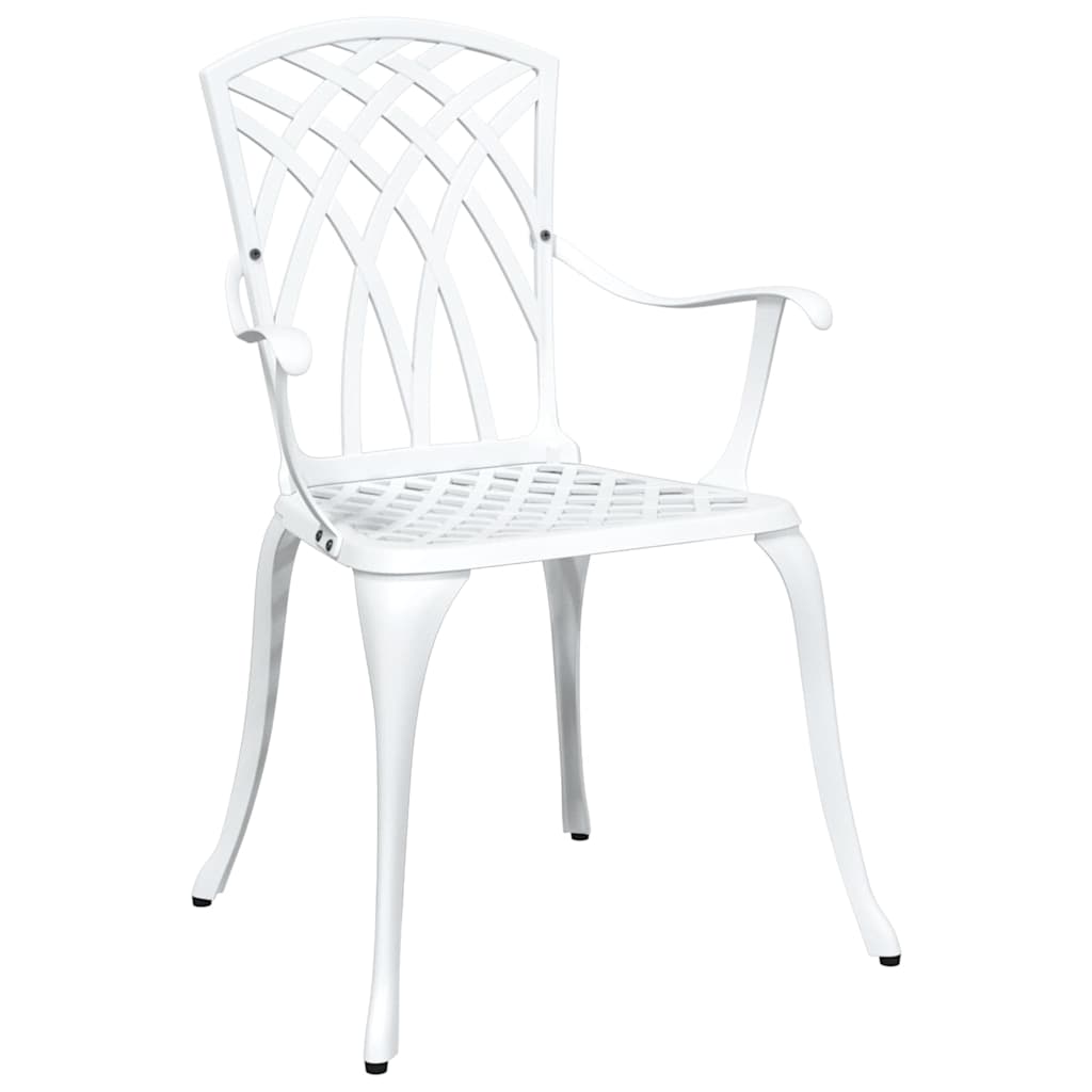 vidaXL Zestaw stołów ogrodowych 3 pcs Biały Aluminium odlewane