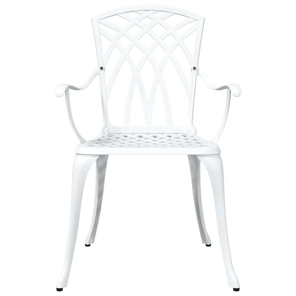 vidaXL Zestaw stołów ogrodowych 3 pcs Biały Aluminium odlewane