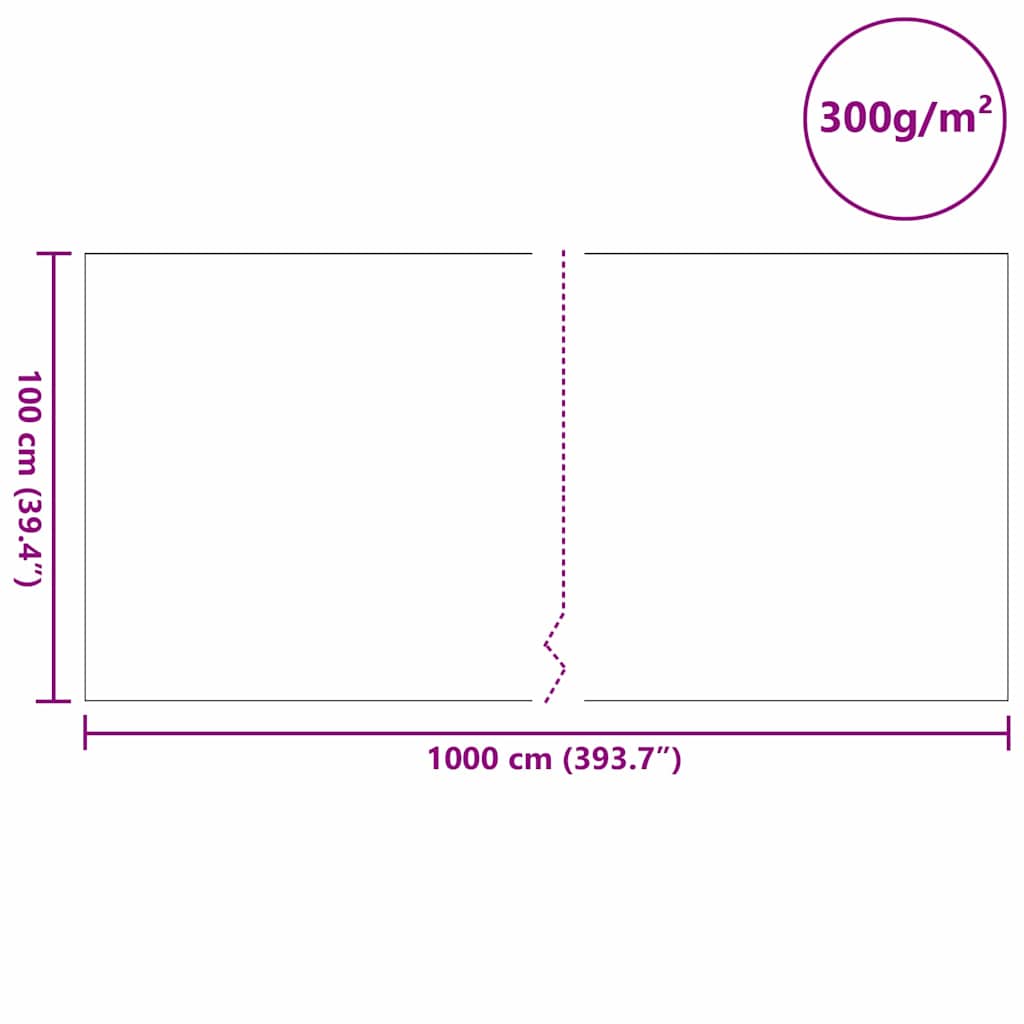 vidaXL Polar do stawu Szary 1 x 10 m Poliester i Bawełna