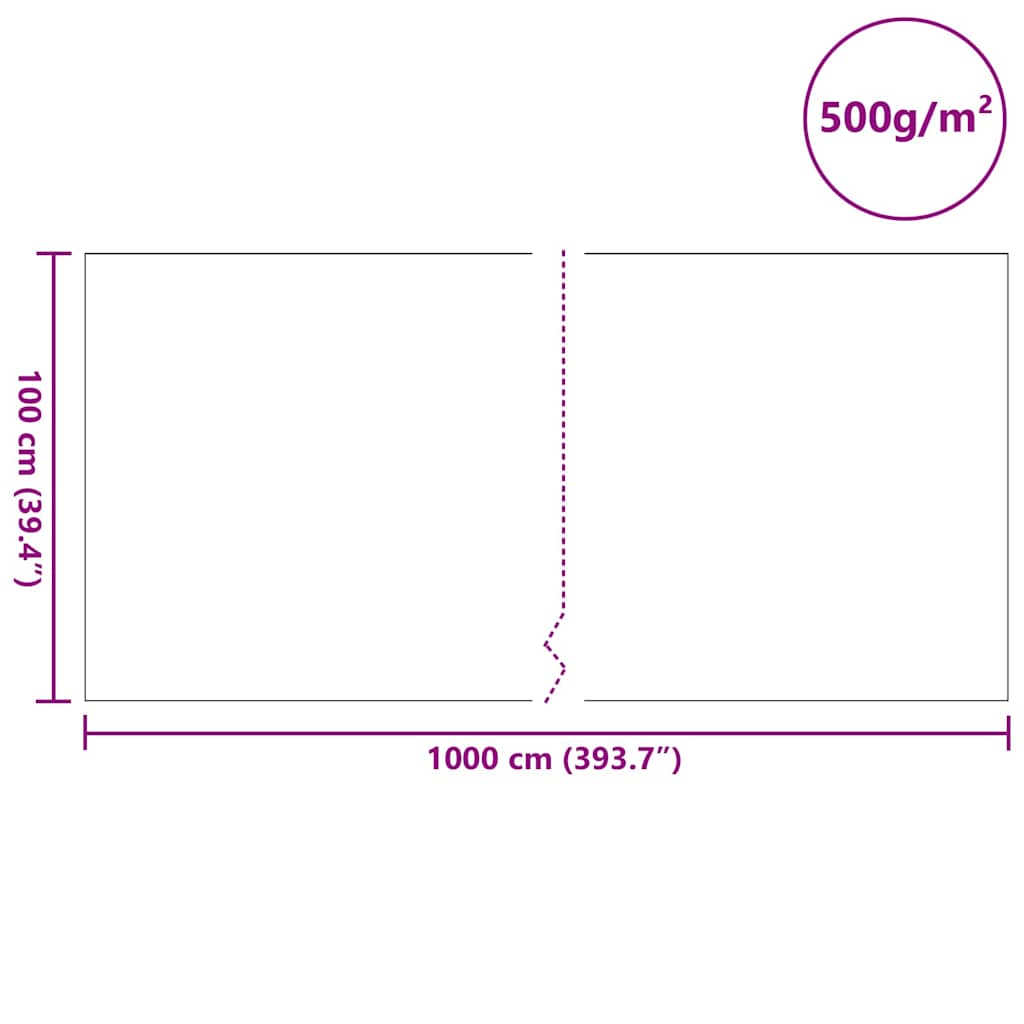 vidaXL Polar do stawu Szary 1 x 10 m Poliester i Bawełna