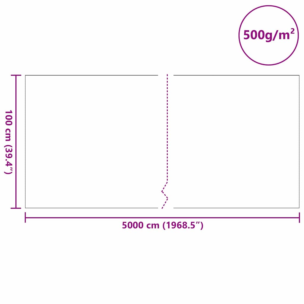 vidaXL Polar do stawu Szary 1 x 50 m Poliester i Bawełna