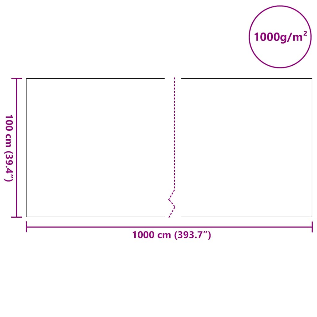 vidaXL Polar do stawu Szary 1 x 10 m Poliester i Bawełna