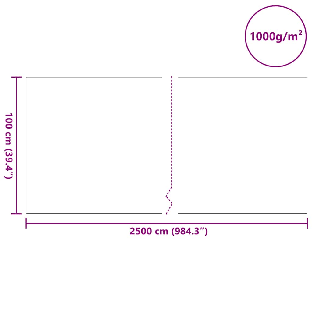 vidaXL Polar do stawu Szary 1 x 25 m Poliester i Bawełna