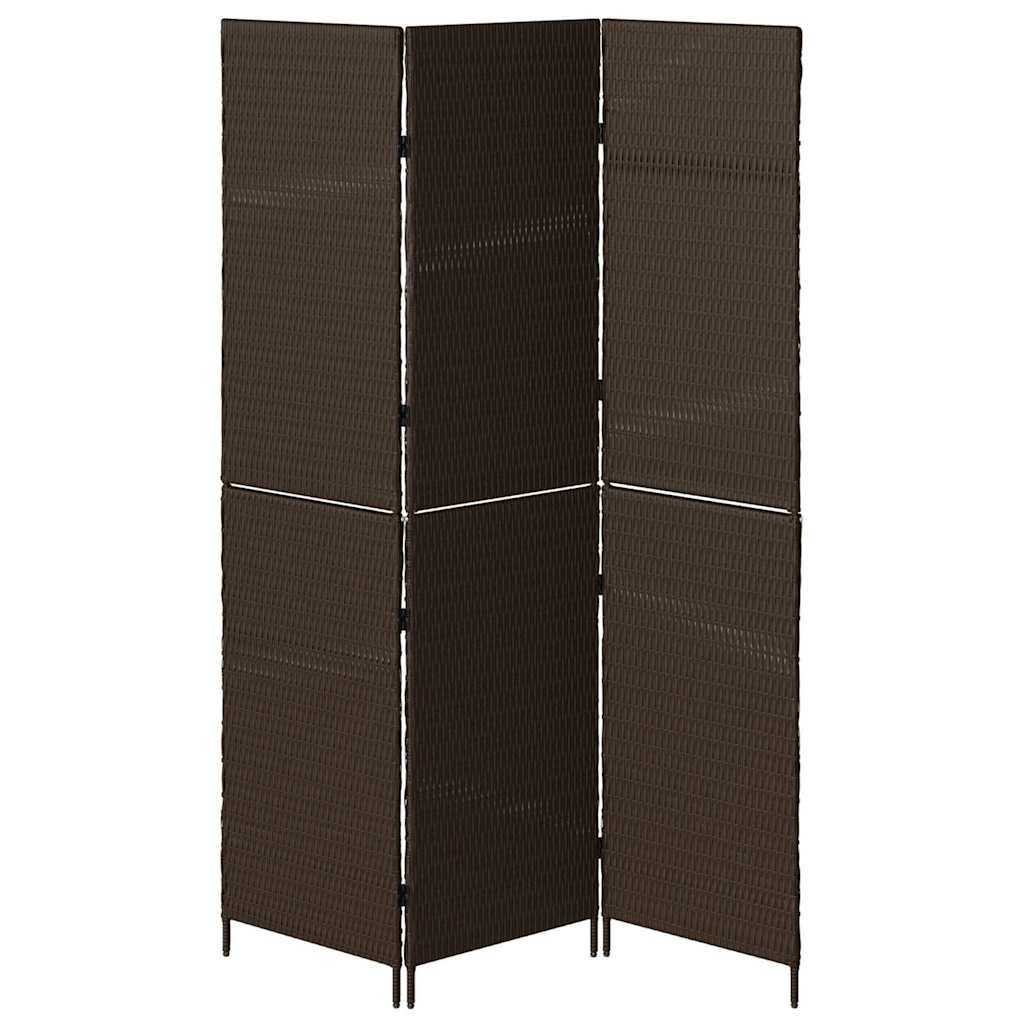 vidaXL Przesłona pokoju Brązowy 146 x 180 cm polirattan