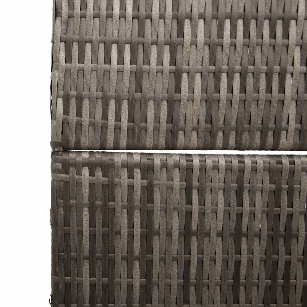 vidaXL Przesłona pokoju Szary 146 x 180 cm polirattan