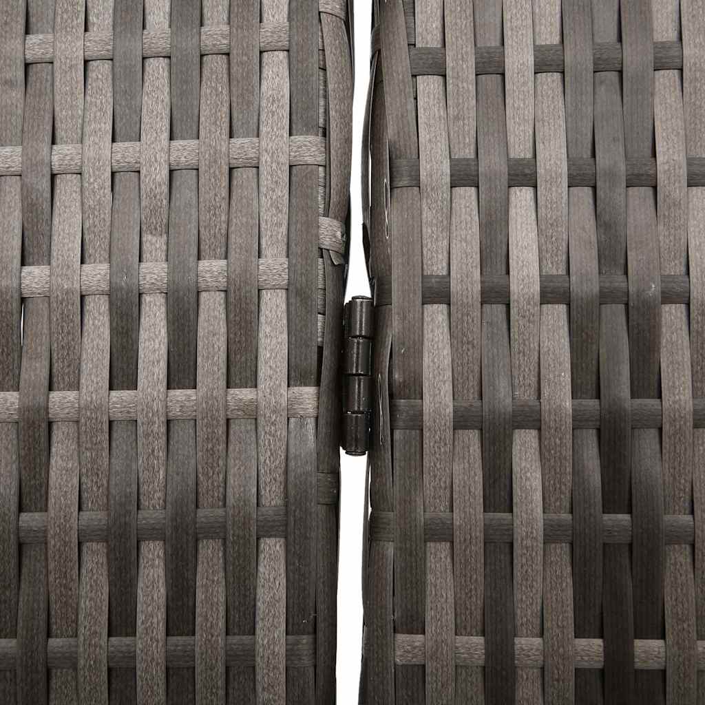 vidaXL Przesłona pokoju Szary 146 x 180 cm polirattan