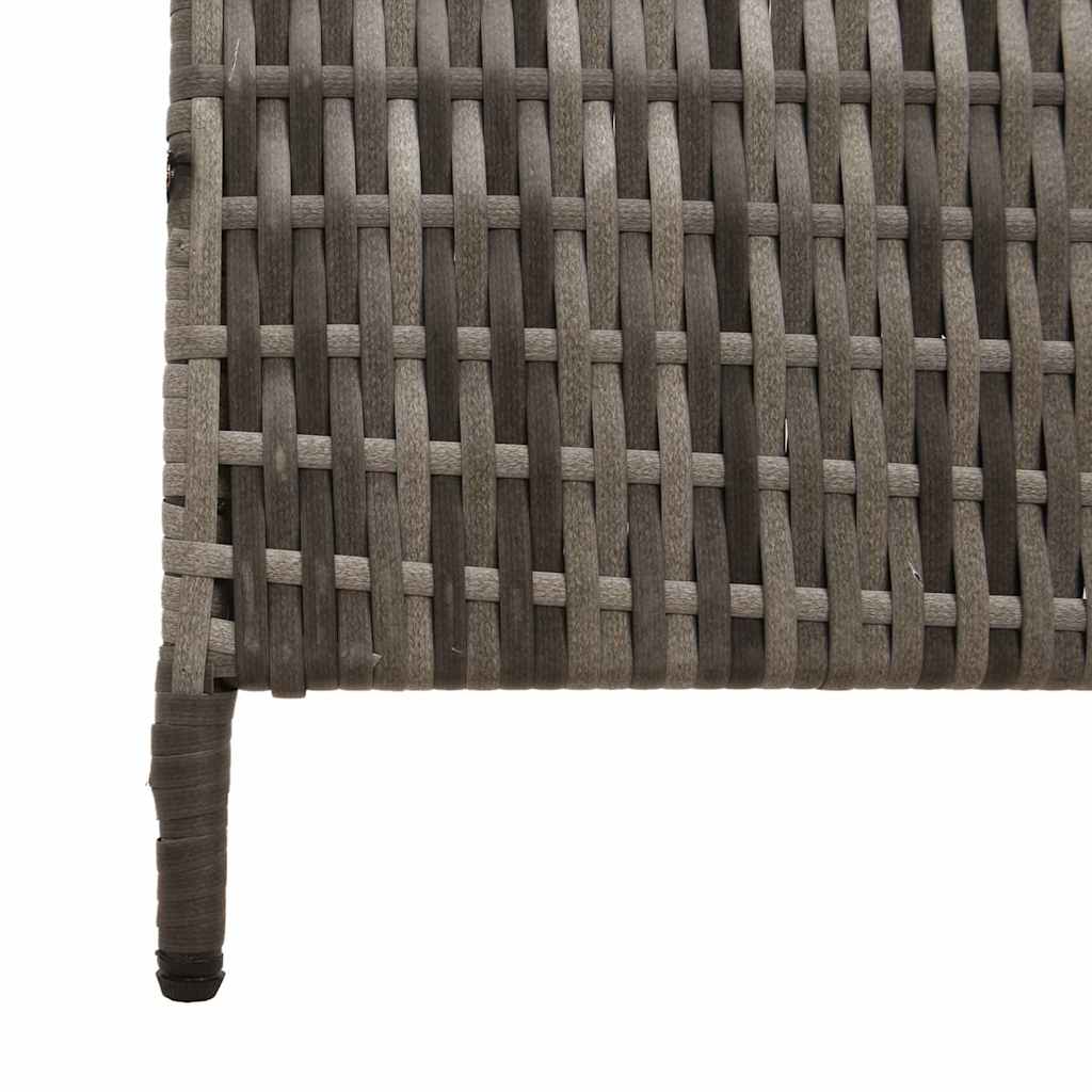 vidaXL Przesłona pokoju Szary 146 x 180 cm polirattan