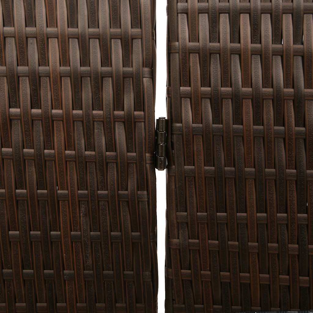 vidaXL Przesłona pokoju Brązowy 195 x 180 cm polirattan
