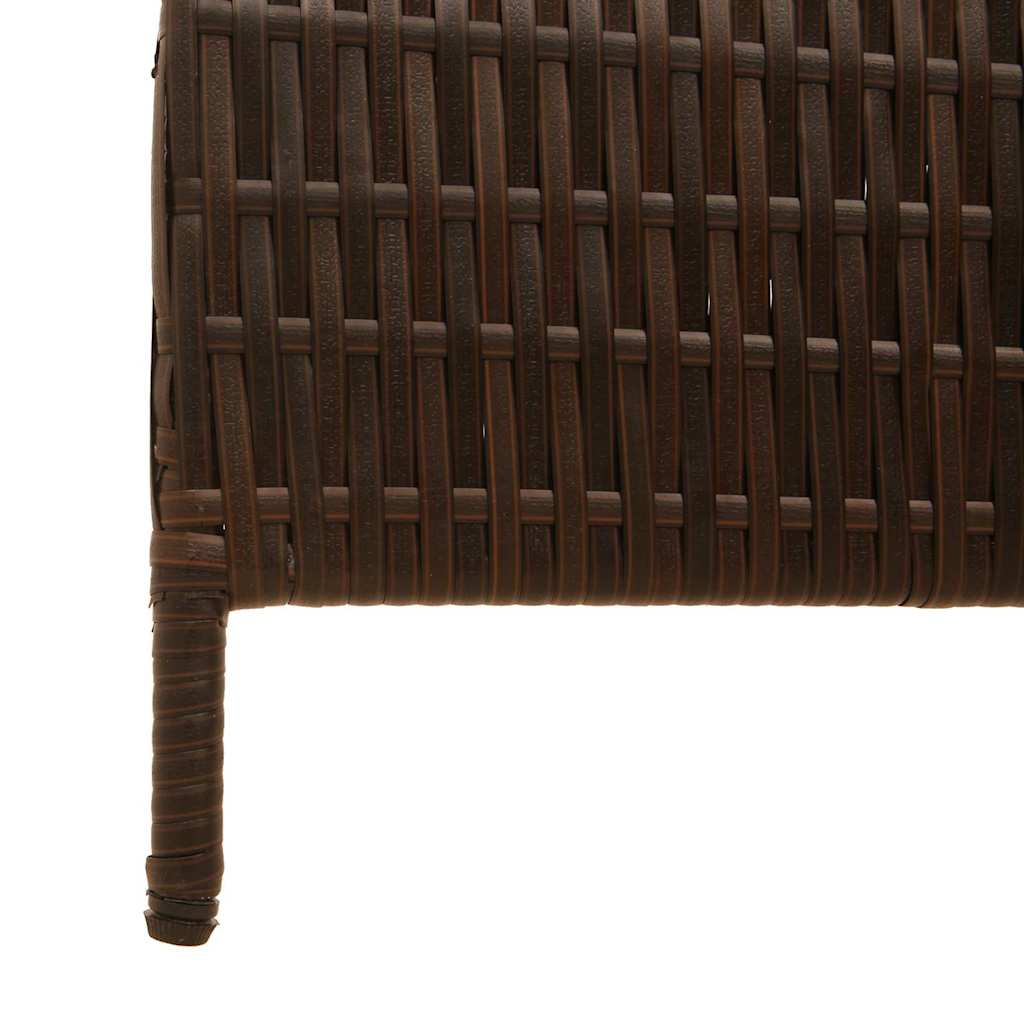 vidaXL Przesłona pokoju Brązowy 195 x 180 cm polirattan