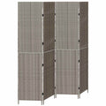 vidaXL Przesłona pokoju Szary 195 x 180 cm polirattan