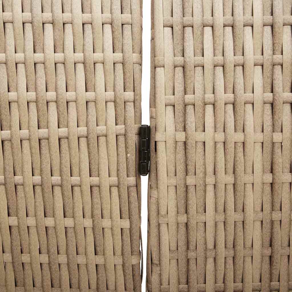 vidaXL Przesłona pokoju Beżowy 292 x 180 cm polirattan