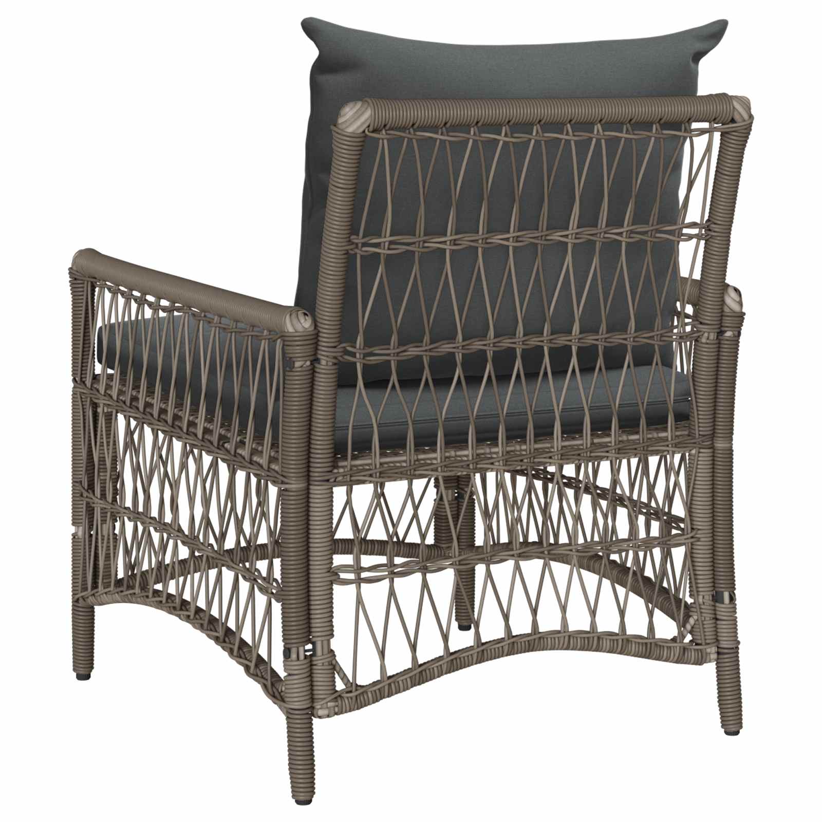 vidaXL Krzesło Ogrodowe z poduszką Szary 73 x 61 x 77 cm polirattan