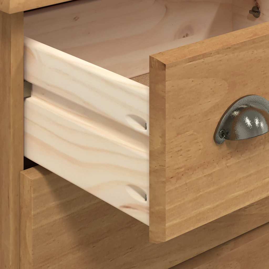 vidaXL Komoda ASKIM Brązowy 45,8 x 40 x 79 cm Lite drewno sosnowe