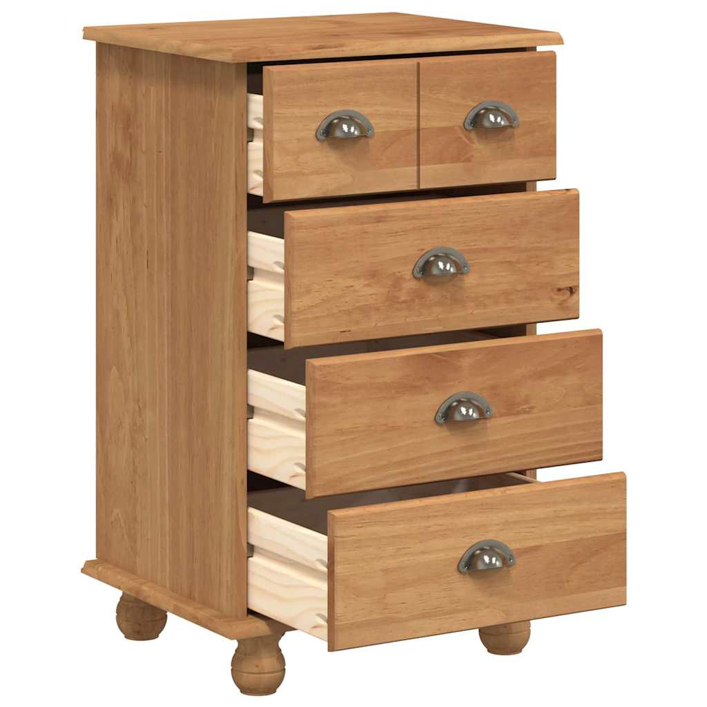 vidaXL Komoda ASKIM Brązowy 45,8 x 40 x 79 cm Lite drewno sosnowe