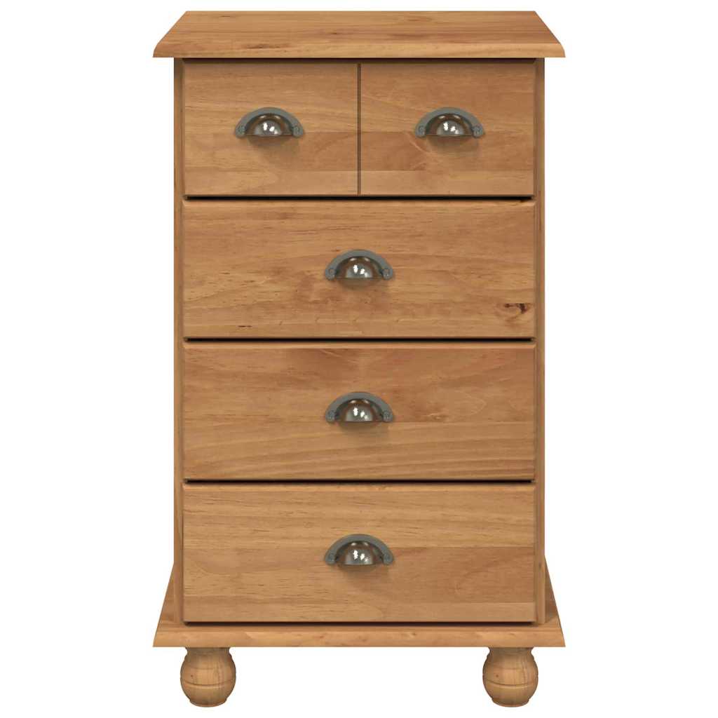 vidaXL Komoda ASKIM Brązowy 45,8 x 40 x 79 cm Lite drewno sosnowe