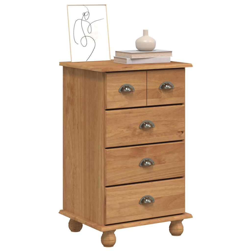 vidaXL Komoda ASKIM Brązowy 45,8 x 40 x 79 cm Lite drewno sosnowe