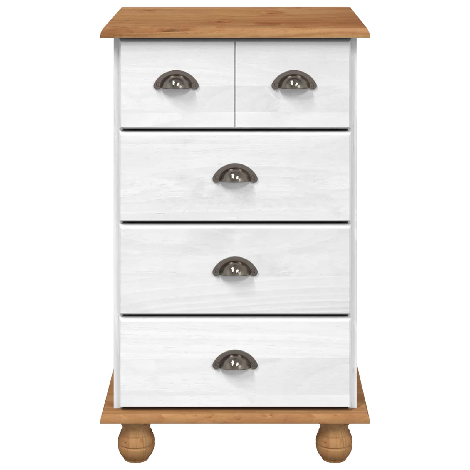 vidaXL Komoda ASKIM Biały 45,8 x 40 x 79 cm Lite drewno sosnowe