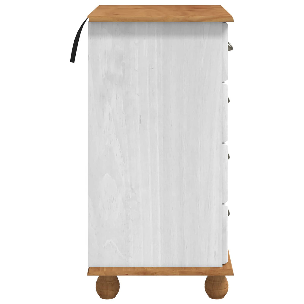 vidaXL Komoda ASKIM Biały 45,8 x 40 x 79 cm Lite drewno sosnowe