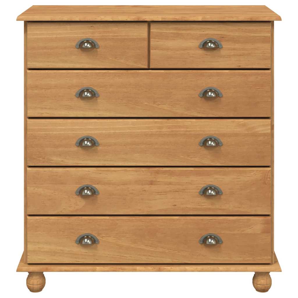 vidaXL Komoda ASKIM Brązowy 91 x 40 x 95,5 cm Lite drewno sosnowe