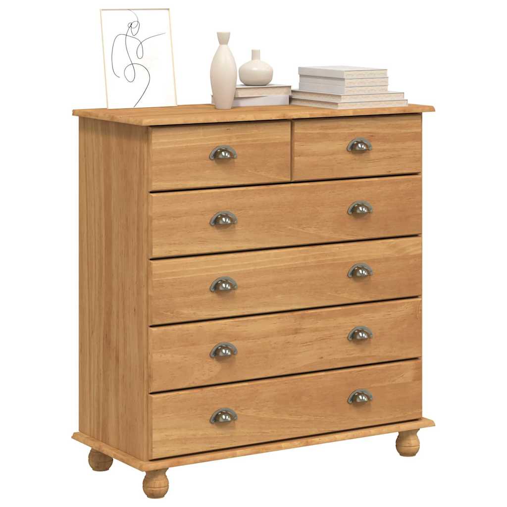 vidaXL Komoda ASKIM Brązowy 91 x 40 x 95,5 cm Lite drewno sosnowe