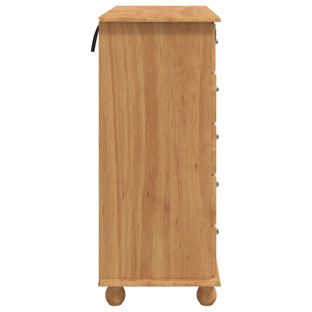 vidaXL Komoda ASKIM Brązowy 91 x 40 x 95,5 cm Lite drewno sosnowe