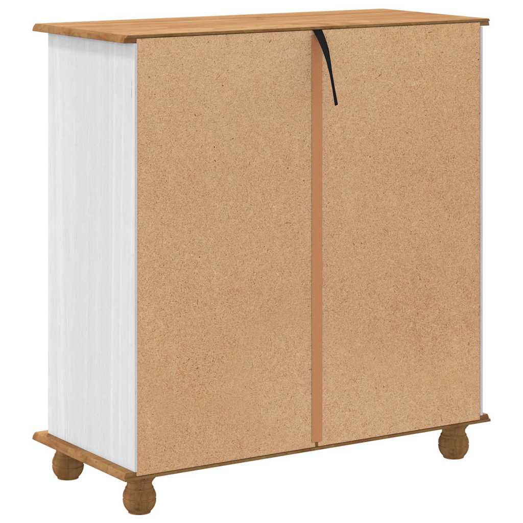 vidaXL Komoda ASKIM Biały 91 x 40 x 95,5 cm Lite drewno sosnowe