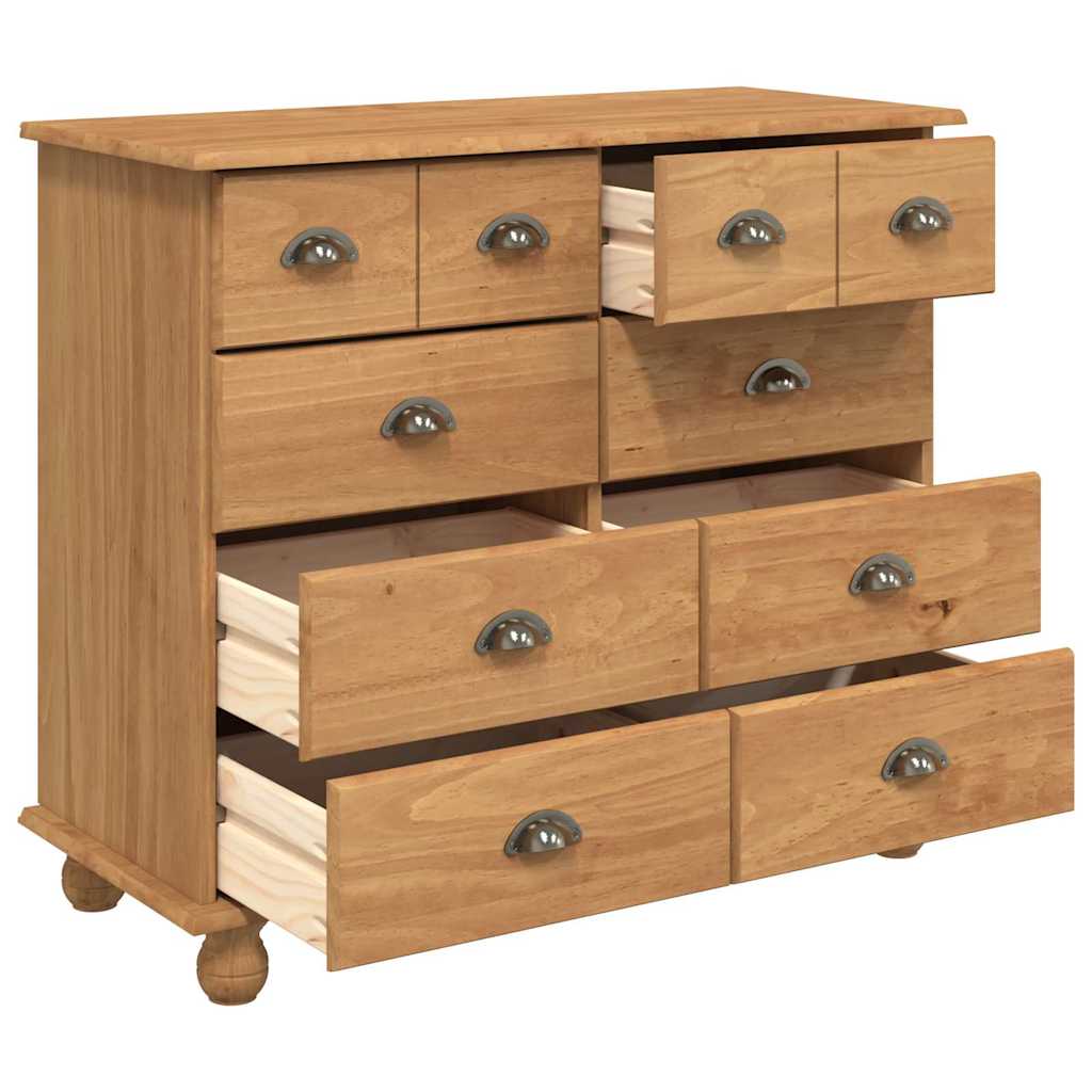 vidaXL Komoda ASKIM Brązowy 91 x 40 x 79 cm Lite drewno sosnowe