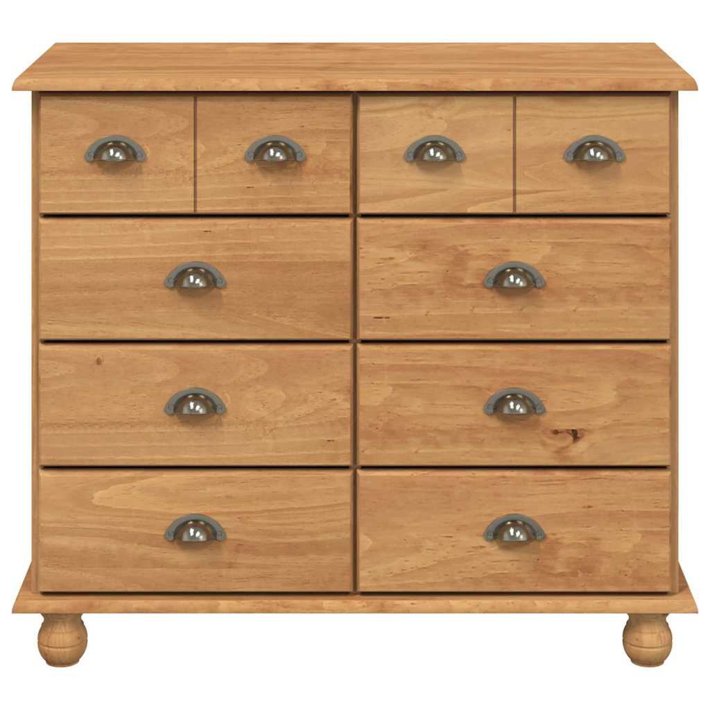 vidaXL Komoda ASKIM Brązowy 91 x 40 x 79 cm Lite drewno sosnowe