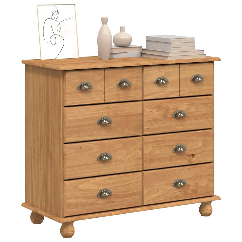 vidaXL Komoda ASKIM Brązowy 91 x 40 x 79 cm Lite drewno sosnowe