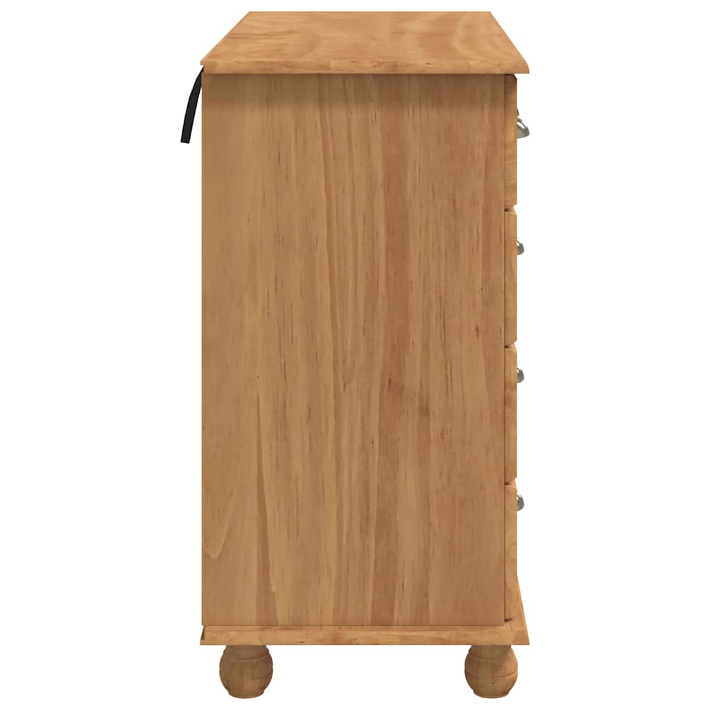 vidaXL Komoda ASKIM Brązowy 91 x 40 x 79 cm Lite drewno sosnowe