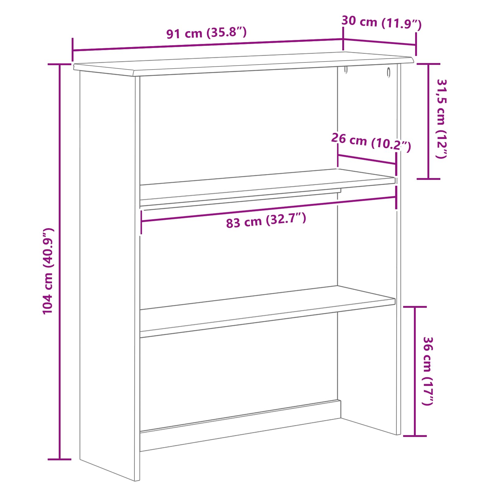 vidaXL Klatka ASKIM 91 x 30 x 104 cm Lite drewno sosnowe