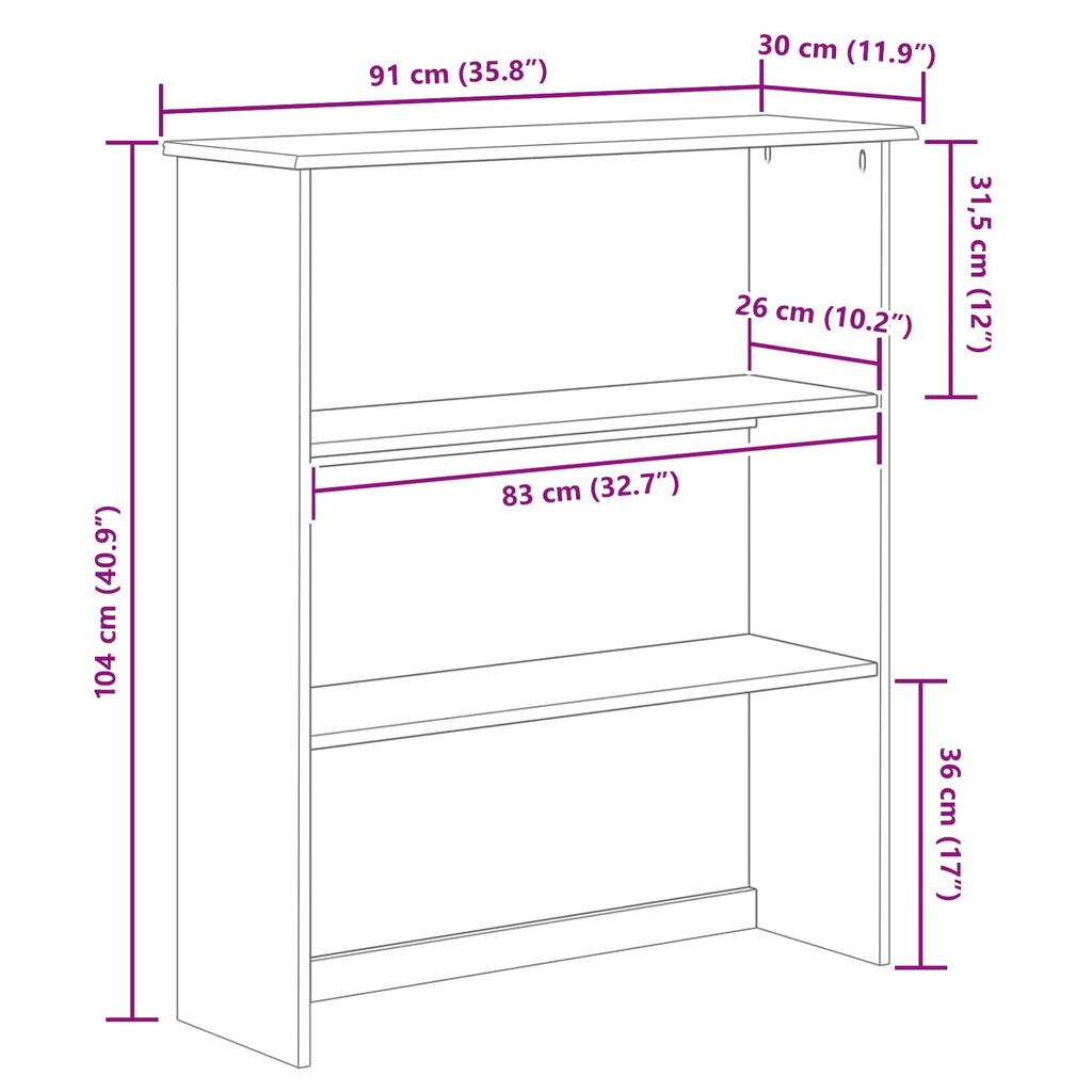 vidaXL Klatka ASKIM 91 x 30 x 104 cm Lite drewno sosnowe