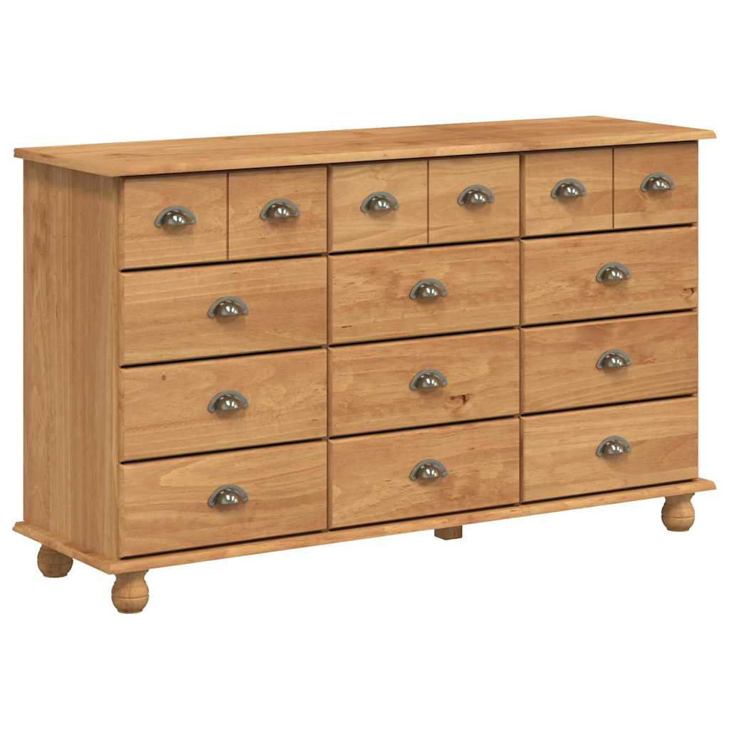 vidaXL Komoda ASKIM Brązowy 79 x 40 x 133,5 cm Lite drewno sosnowe