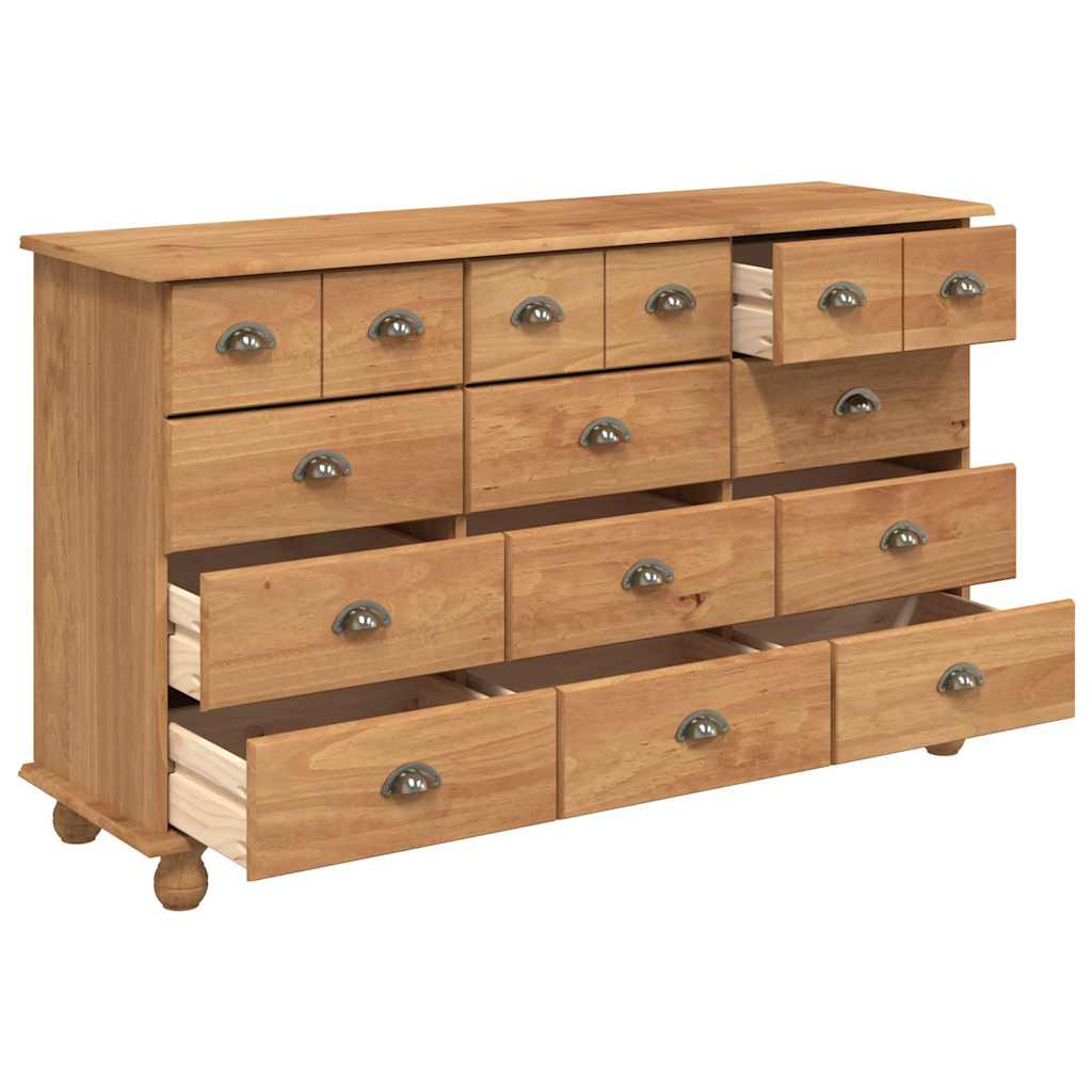 vidaXL Komoda ASKIM Brązowy 79 x 40 x 133,5 cm Lite drewno sosnowe