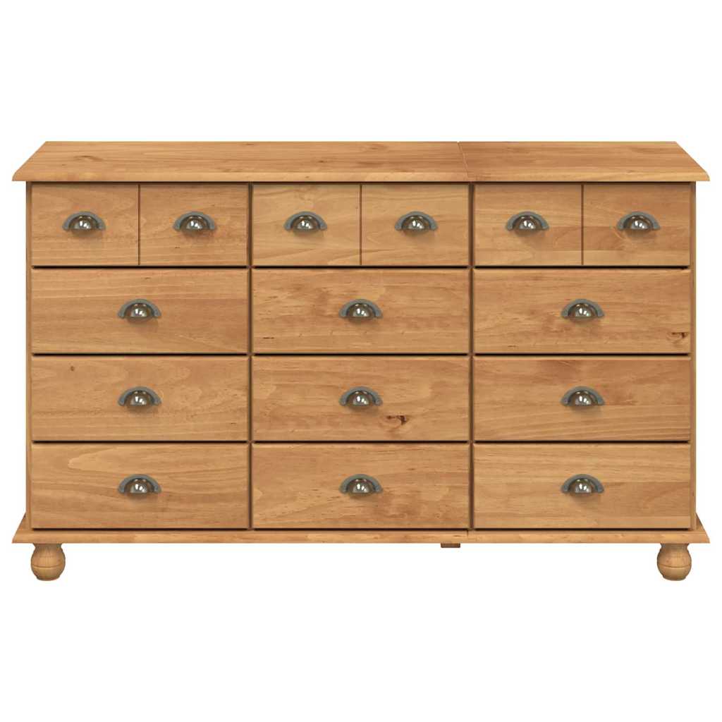 vidaXL Komoda ASKIM Brązowy 79 x 40 x 133,5 cm Lite drewno sosnowe